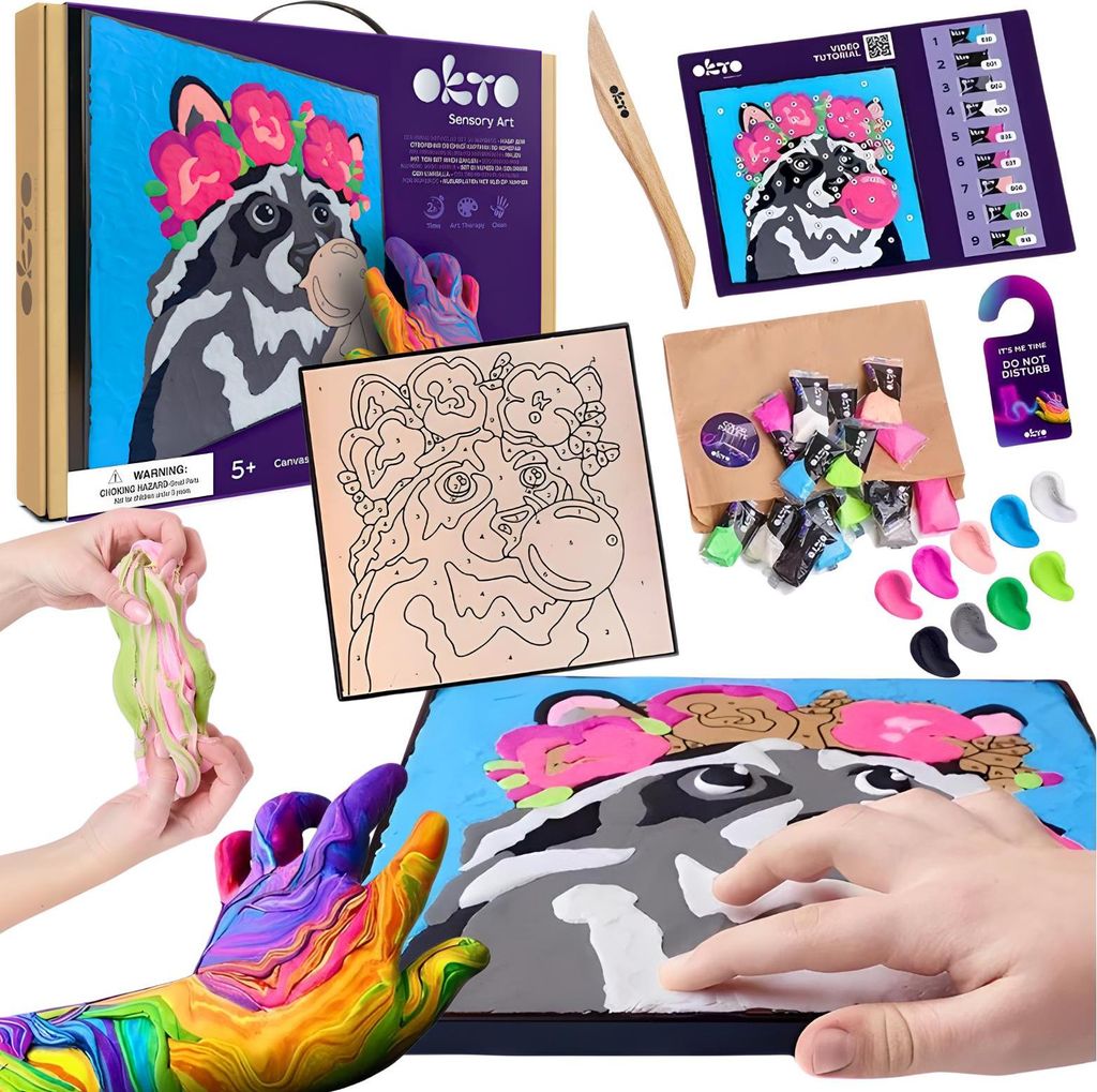 Maľba podľa čísel Raccoon 29x29cm Obrázok produktu 