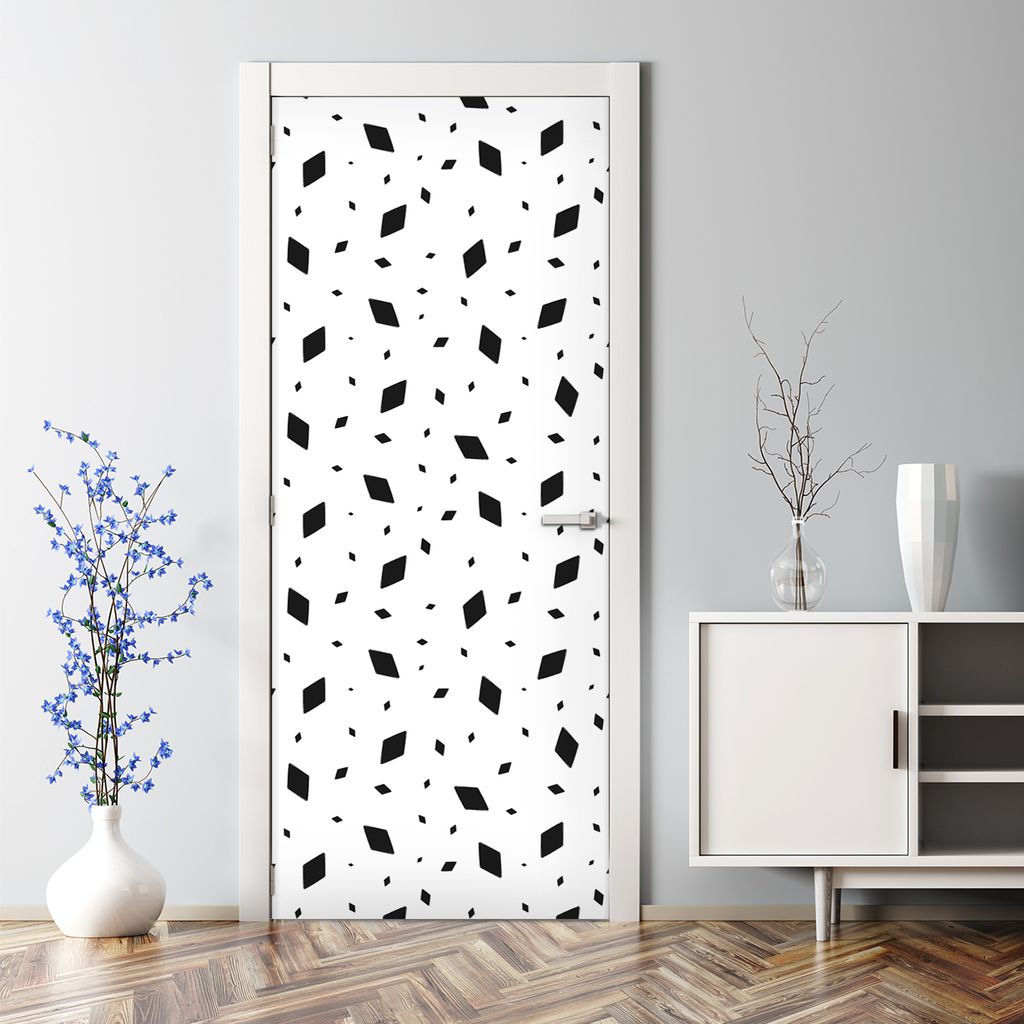 Dekorative Türaufkleber Wand selbstklebend Dekorfolie Türtapete Geometrische Bäume 70 x 200 cm