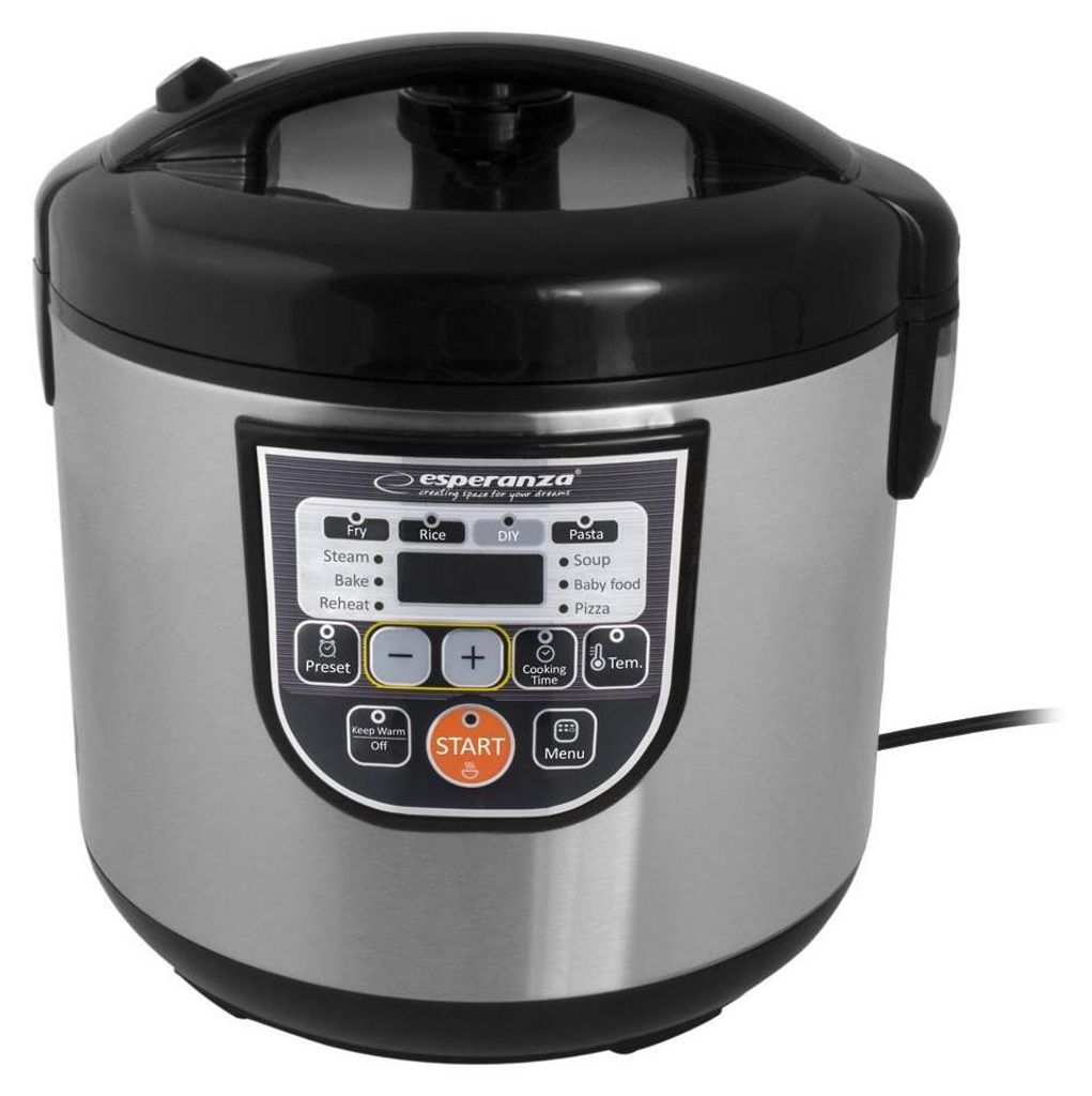 Esperanza EKG011, 5 l, 860 W, Schwarz, Edelstahl, Produktbild 