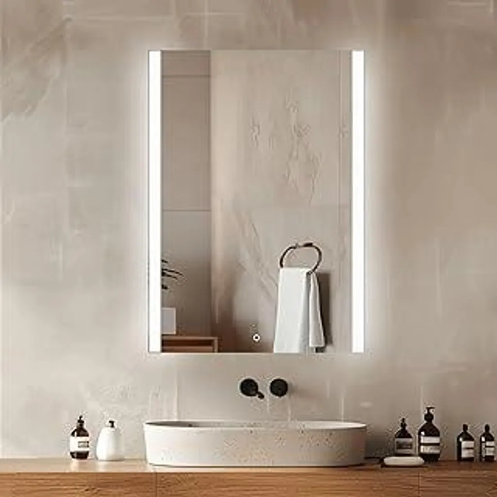 Lusso Specchio per trucco da parete a LED illuminato con ingrandimento