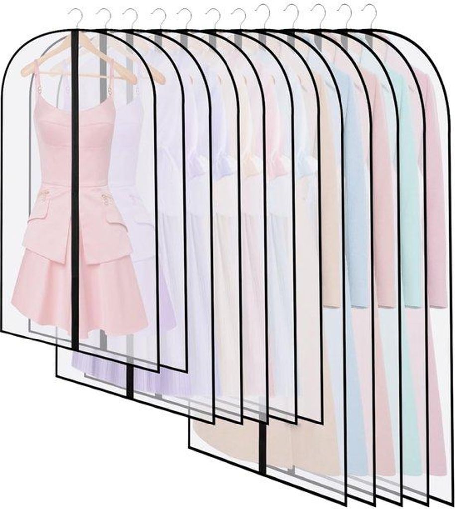 Transparante Kostüm- und Abendkleid-Schutzbox aus Kunststoff, Set von 12 Stücken
