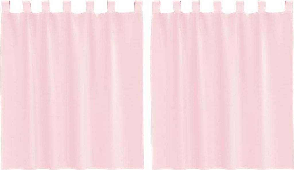 Voile Vorhänge mit Stangentaschen 2 Stk. Hellrosa