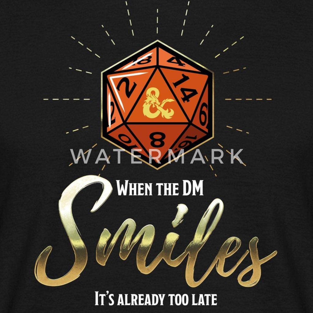 Spreadshirt Dungeons And Dragons When Dungeon Master Smiles Männer T-Shirt, XXL, Schwarz