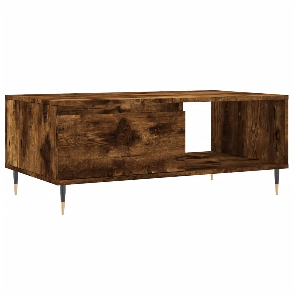 Tavolino Soggiorno vidaXL Rovere Fumo 90cm - Pratico e Resistente