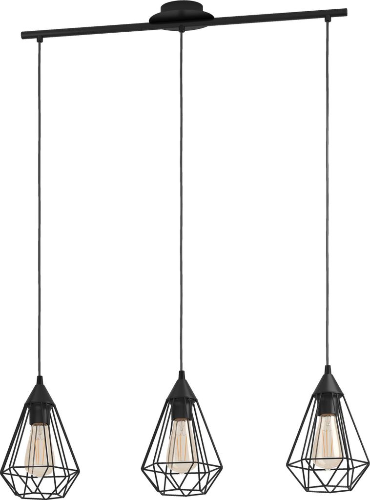 EGLO Pendelleuchte Tarbes Vintage in schwarz,  Hängelampe Produktbild 