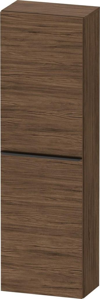 Duravit Halbhochschrank D-Neo 40x24cm, 1 Tür, 4 Bö, An L, sw/Nuss dkl.