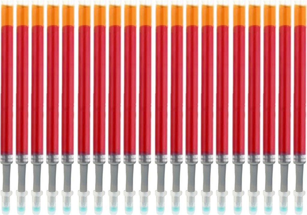 20 Stück Gelschreiber-Minen, große Kapazität, 0,5-mm-Feder, klare Tinte, auslaufsicher, umweltfreundlich, Ersatz, leicht, Studenten-Schrein, Sti...