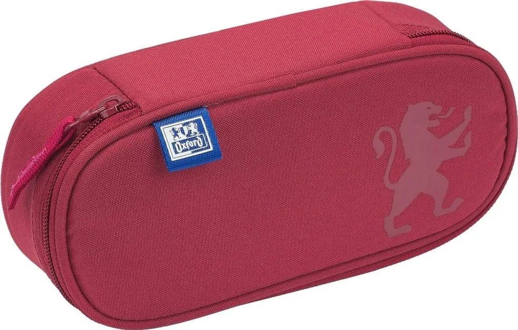 Astuccio imbottito con patta interna Oxford Maroon