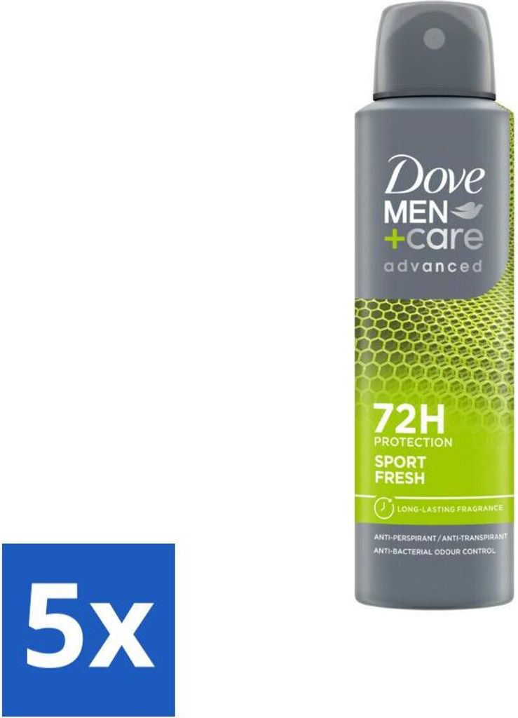 Dove Men+Care Deodorant Spray - Sport Fresh - 150 ml - Vorteilspack - 5 Stücke