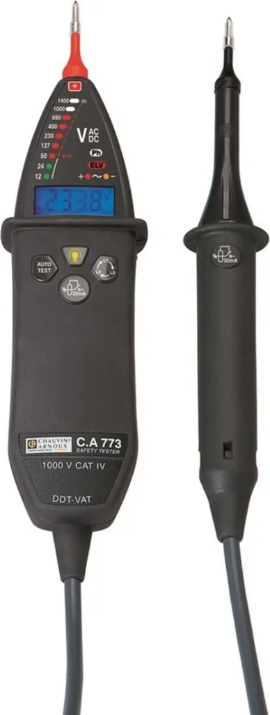 Testeur de tension CA 773 pour électricien - Contrôle VAT 12V à 1400V AC