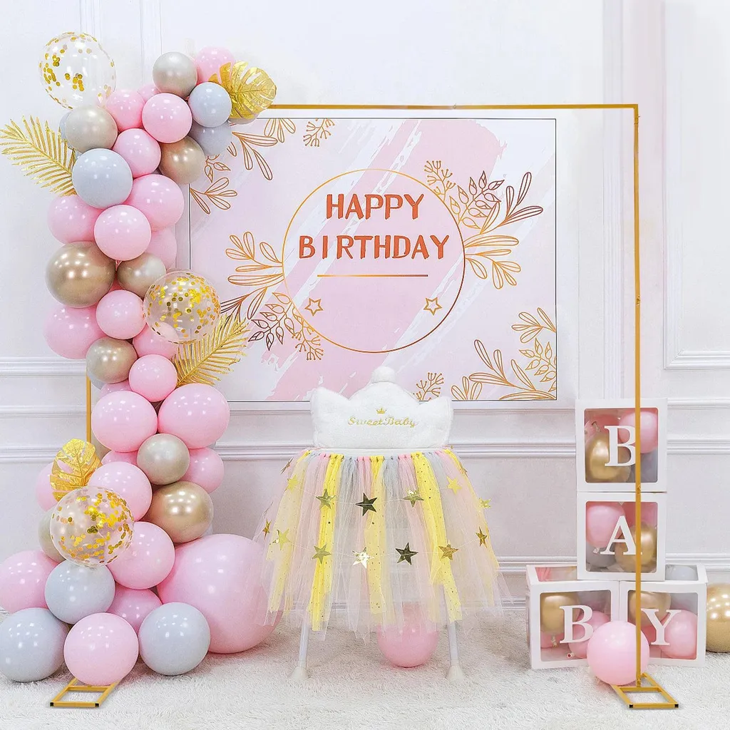 Arche décoration mariage 3x3 m, support de fond XL or pour cérémonie