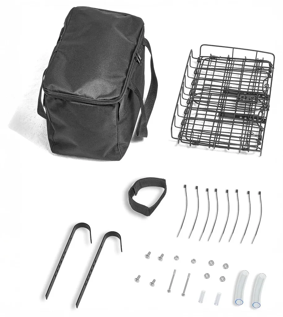 Panier métallique Cargo pliant - Noir - Pliage rapide et robuste