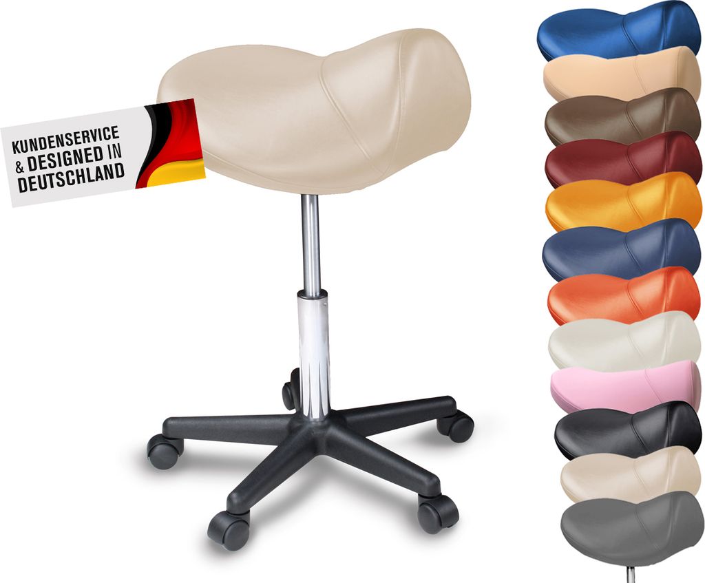 Sattelhocker, Sattelstuhl, Praxishocker - bequemes & Produktbild 