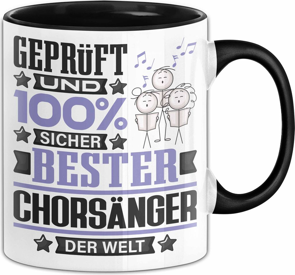 Chorsänger Geschenk Lustiger Spruch für Chorsänger Geschenkidee Bester Chorsänger Der Welt (Schwarz)