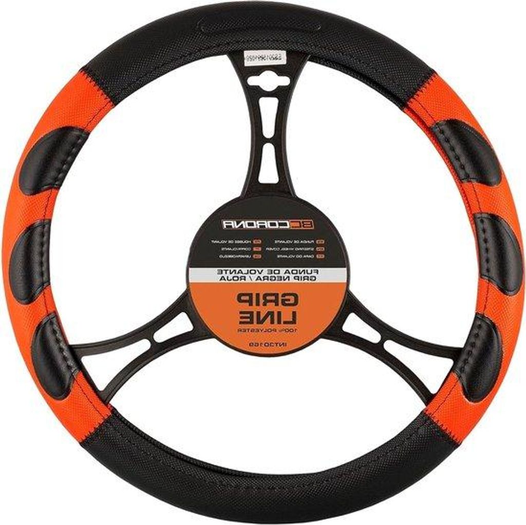 Lenkradüberzug - Lenkrad-Schutzvorhang für Fahrzeuge - Lenkrad-Schutzabdeckung - 38 cm Durchmesser - einstückiges Lenkradabdeckungsset in schwar...
