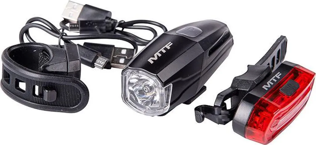 Kit d'éclairage USB Mountfield 500 pour vélos : visibilité à 360 degrés