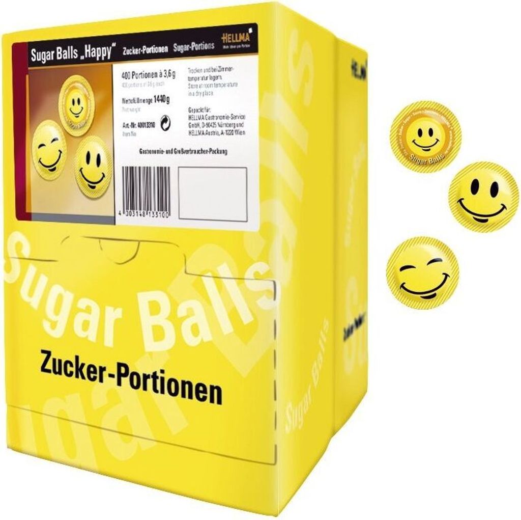 Hellma 60000056 Zuckerportionen - Sugar Balls „Happy“ Produktbild 