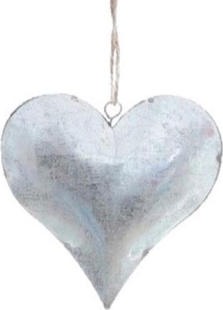 Metall Hänger. HERZ aus Zinkblech. Zink Herzhänger. 8 cm. Produktbild 