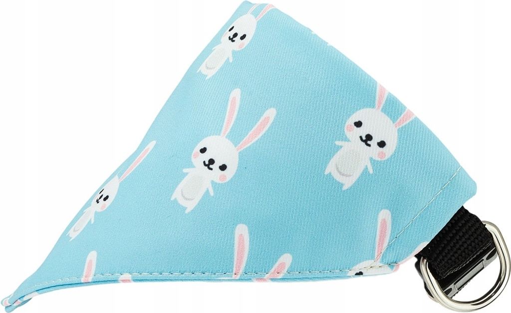 Mittelgroßes Hundehalsband mit Kaninchenschal perfekt für Ostern
