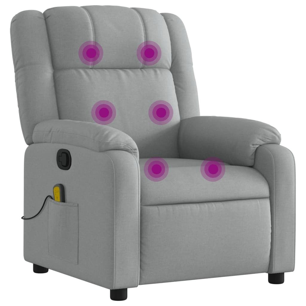 Massagesessel dkd-home-decor Hellgrau Stoff 77 x 95 x 99 cm Produktbild 