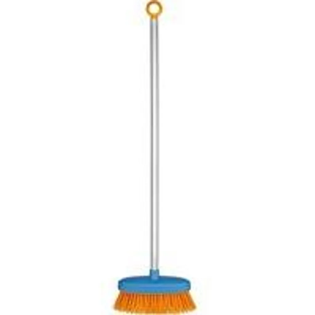 Balai enfant 80 cm bleu orange - Taille idéale pour éviter le mal de dos
