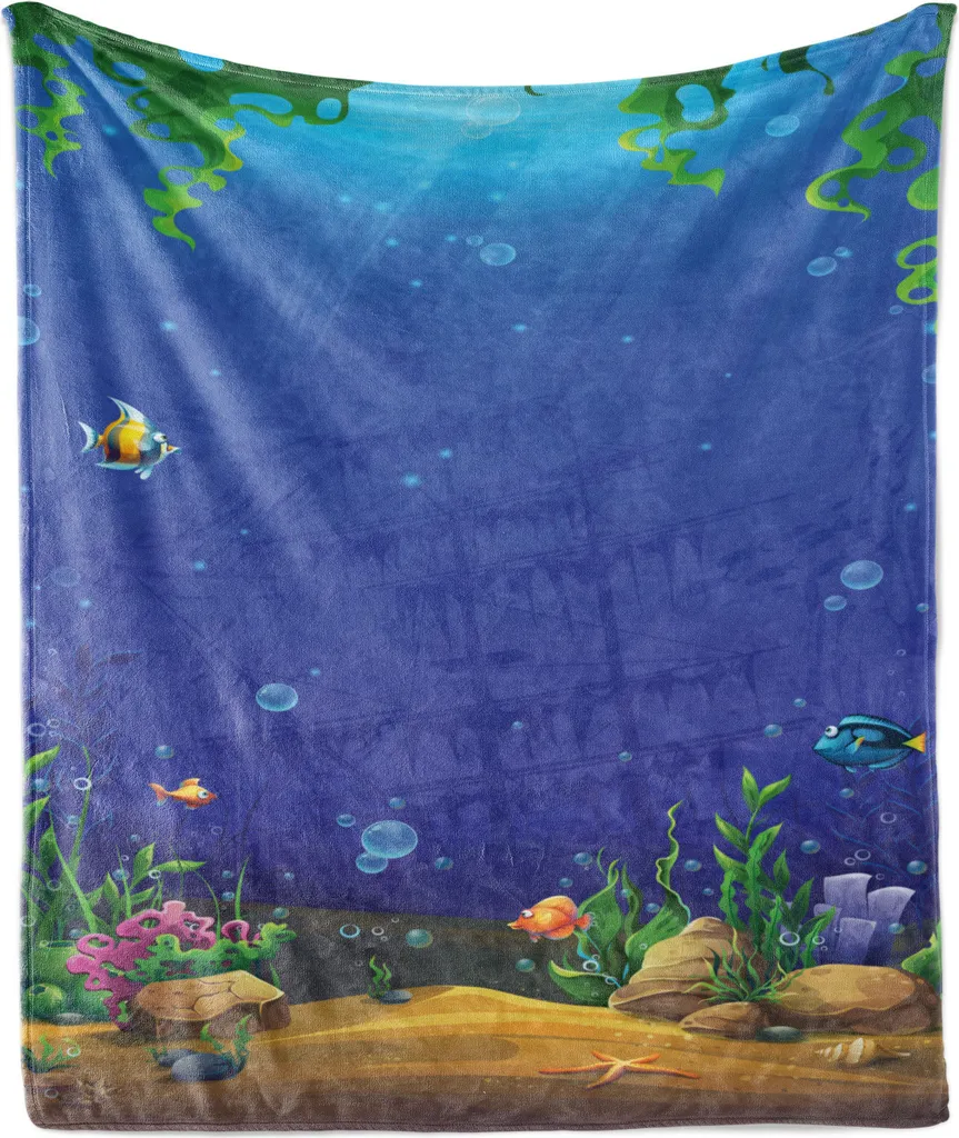 Plaid Arredo Sottomarino ABAKUHAUS 175x230 cm - Flanella Premium