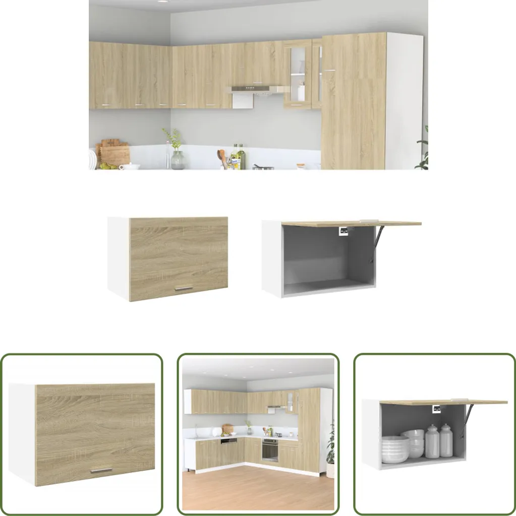 Parete Attrezzata Sonoma Rovere 60x31x40 cm | Mobile Soggiorno Moderno