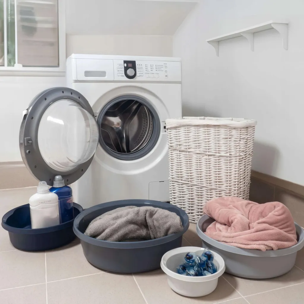 Bac à linge rond 20L en plastique robuste pour sous-vêtements - 4