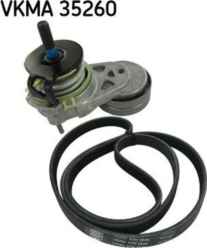 SKF VKMA 35260 Keilrippenriemensatz OE 6340606 kompatibel mit Alf. 159, Croma, Stilo, Astra G, Astra H, Astra (A04), Corsa D, Corsa E, Meriva, Sign...