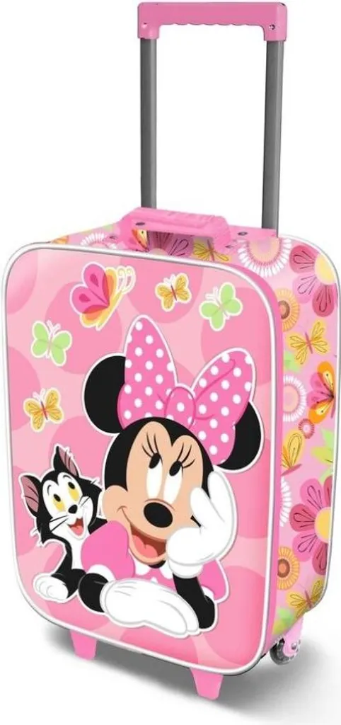 Valise trolley Disney Minnie 3D relief - Bagage rigide et léger 52cm