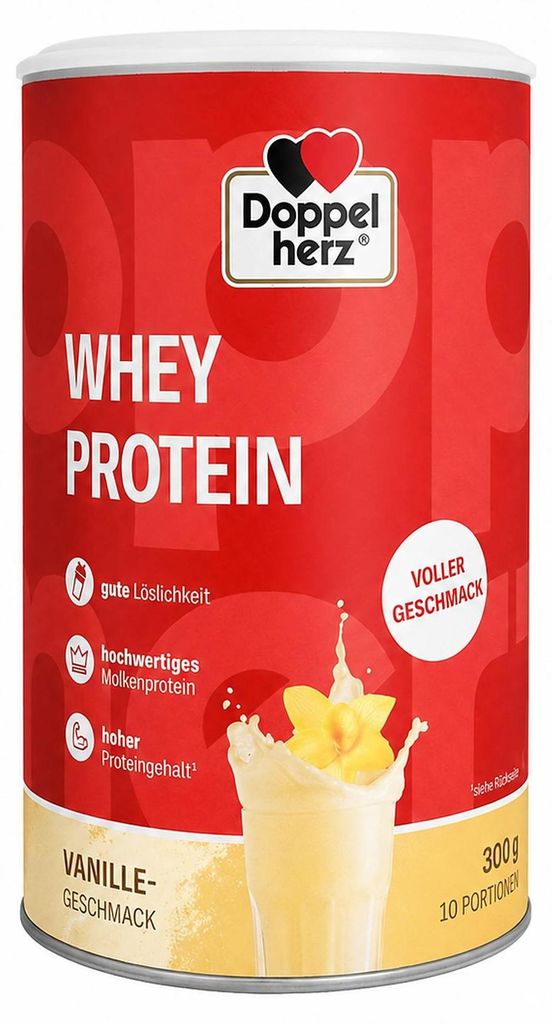 DOPPELHERZ Whey Protein Vanille-Geschmack Pulver 300g PZN Produktbild 