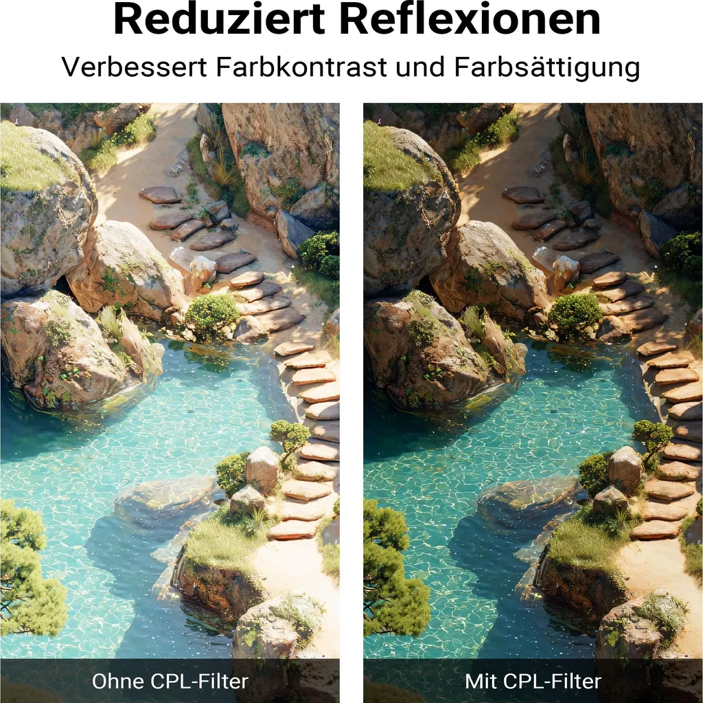 Walimex pro filtro polarizzatore Zirkular Slim Super DMC 77 mm, filtro polarizzatore con rivestimento a 18 strati, filtro CPL con attacco sottile da 4,6 mm, filtro per lenti che riduce i riflessi ed esalta i colori - 4