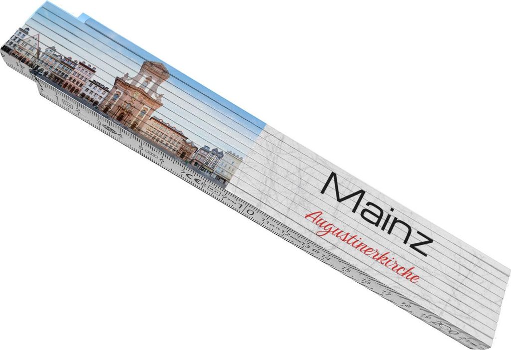 streetline Mainz Augustinerkirche Meterstab aus Holz