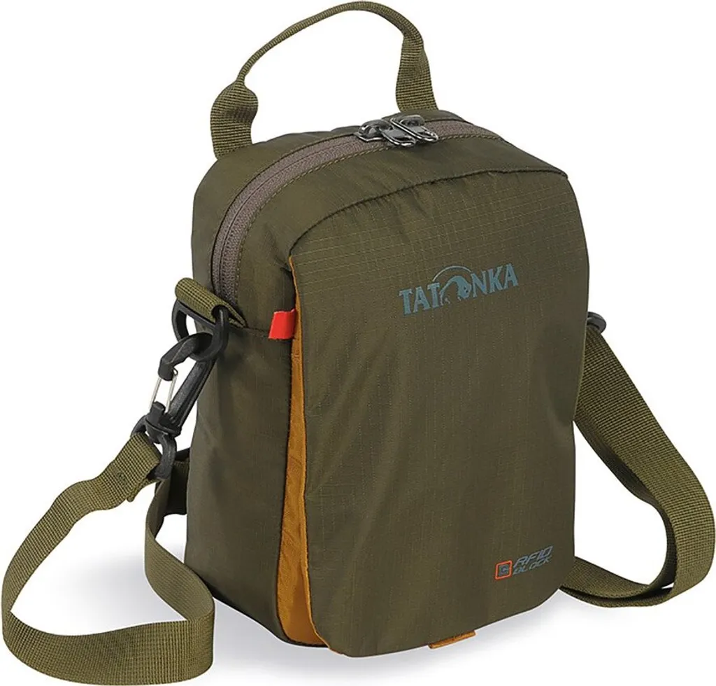 Sac de voyage pour passeport et cartes Tatonka RFID, sacoche verte