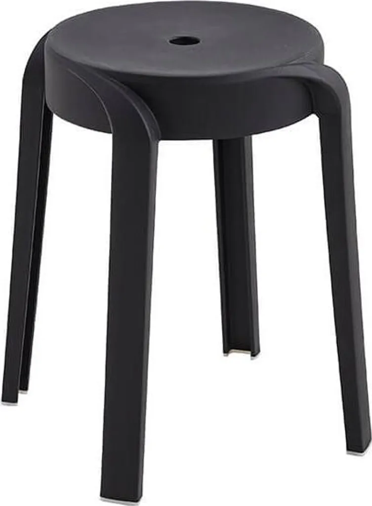 Tabouret peu encombrant NIVO noir pour petit appartement lot de 6 pièces