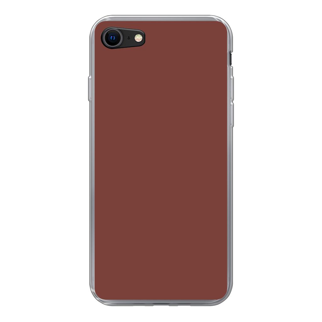MuchoWow Handyhülle Schutzhülle Hülle für iPhone SE 2022 Palette - Rot - Innenbereich Silikon Softcase Handy Hülle - Schutzhülle
