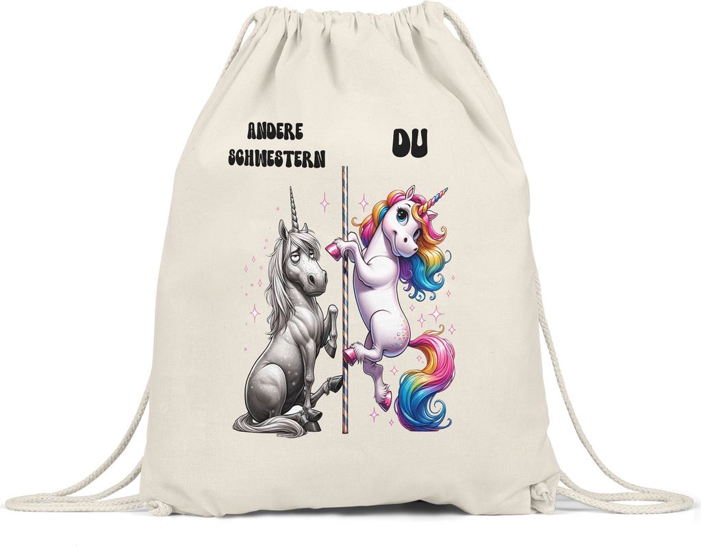 Andere Schwestern Du Einhorn Turnbeutel Schwester Familie Besonders
