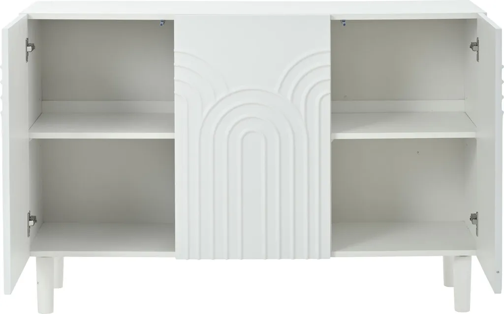 Commode de rangement avec 5 compartiments modulables pour salon et entrée - 6