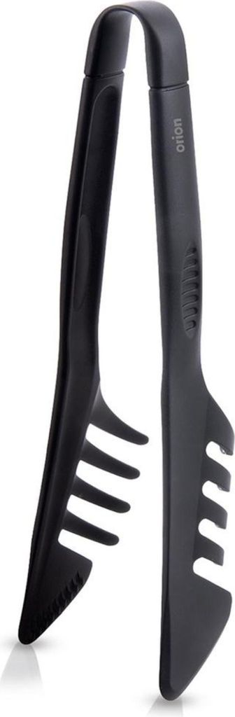 Orion | Küchenzange - aus Schwarzem Thermoplast - Grillzange - 27,5 cm - Servierzange Salatzange - BLACKLINE