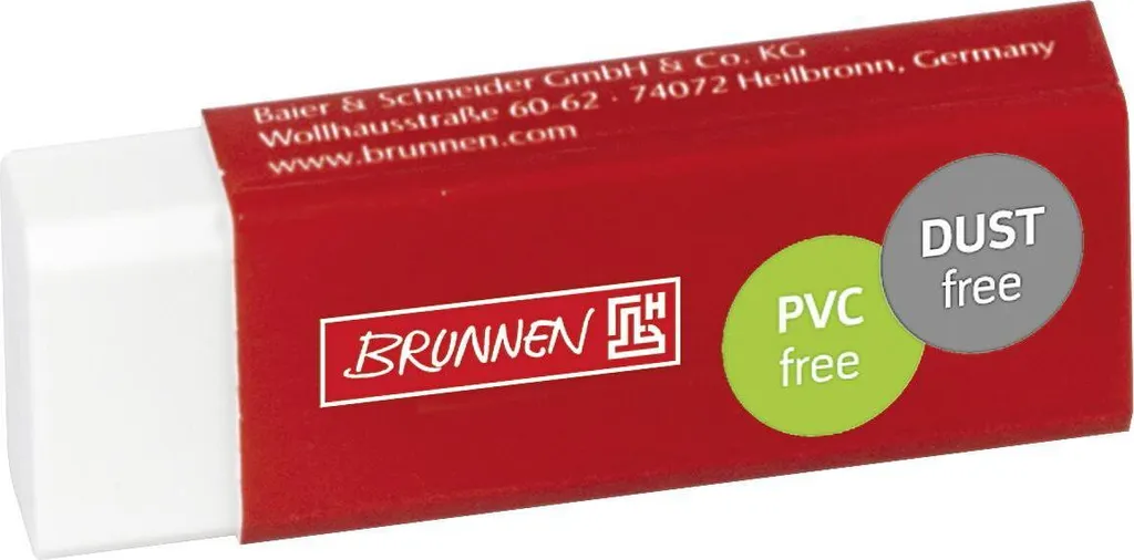 Gomme scolaire BRUNNEN 1029969 blanche - Idéal pour dessin et écriture