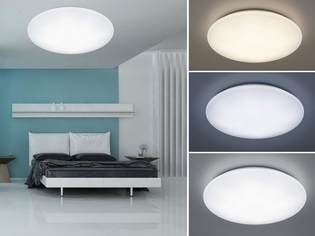 LED Deckenschale KATO dimmbar, Nachtlicht, Fernbedienung Ø60cm