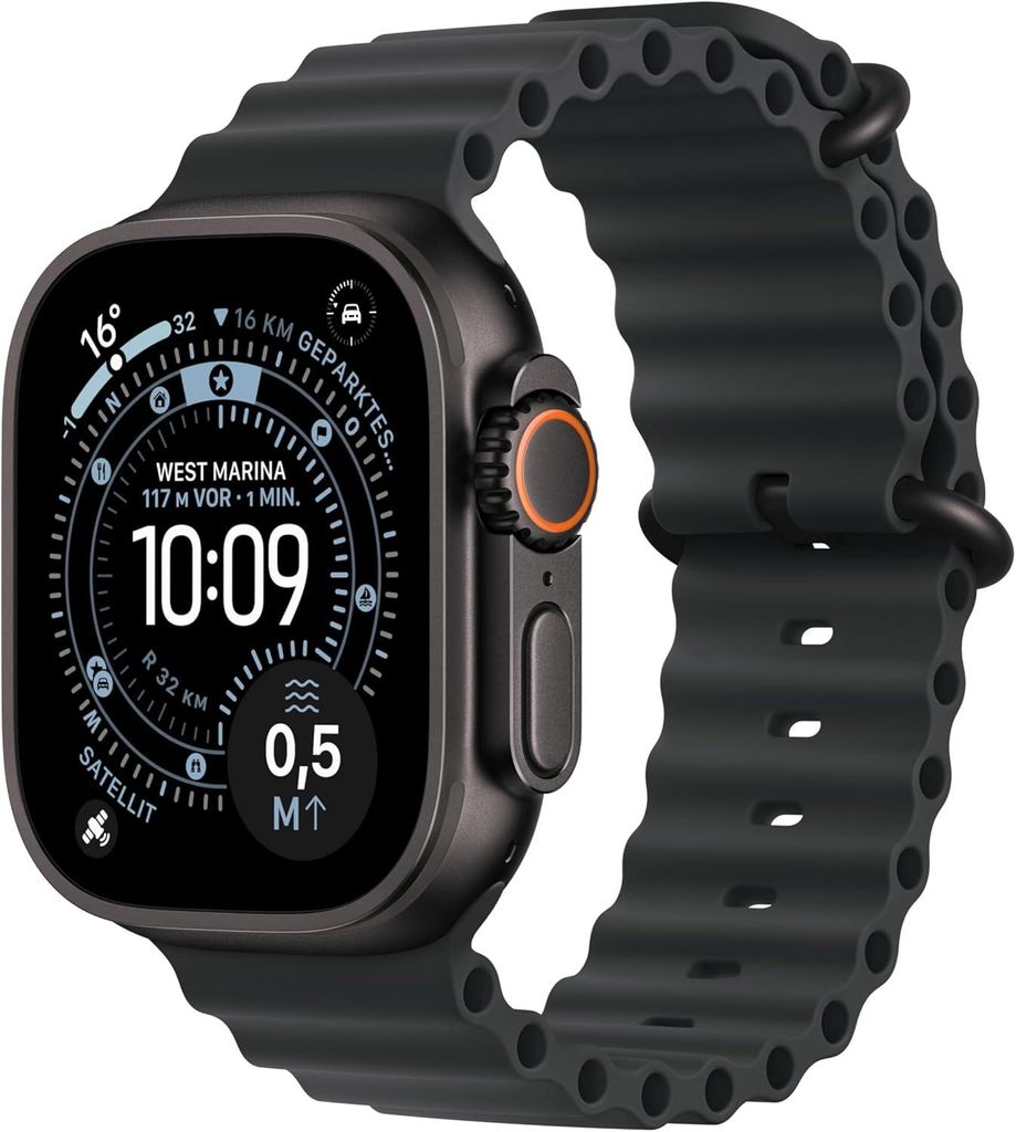 Apple Watch Ultra 3 GPS Cellular 49 mm Smartwatch mit Titan Gehäuse für Fitness Abenteuer Training Outdoor Aktivitäten