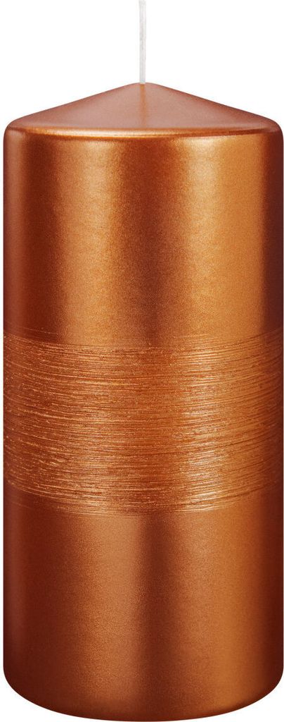 Kerzen Finesse Bernstein-Metallic 150 x Ø 68 mm 4er Set