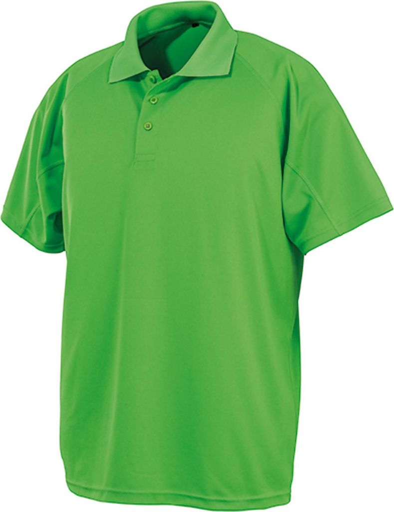 SPIRO S288X | Herren Performance Aircool Polo, Polyester eye-bird-Mesh - Farbe: Lime - Größe: XXS