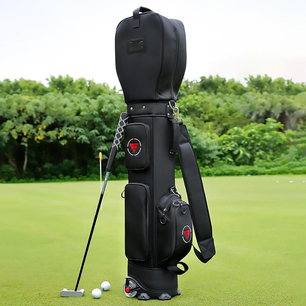 Golfreisetasche leichtes Golf Cart Bag Golftasche Golfwagentasche, Tragetasche für Golfschläger,Schwarz 28*25*122cm /QB069SC/