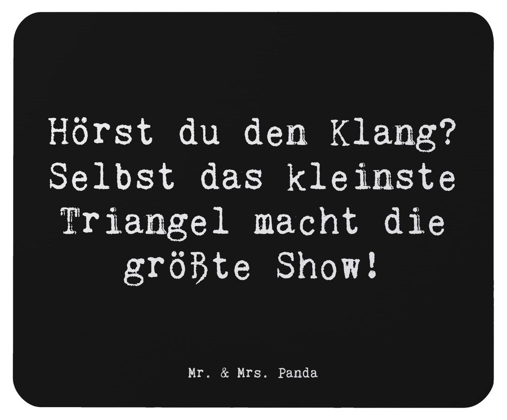 Mr. & Mrs. Panda Mouse Pad Spruch Triangel Klang - Schwarz Produktbild 