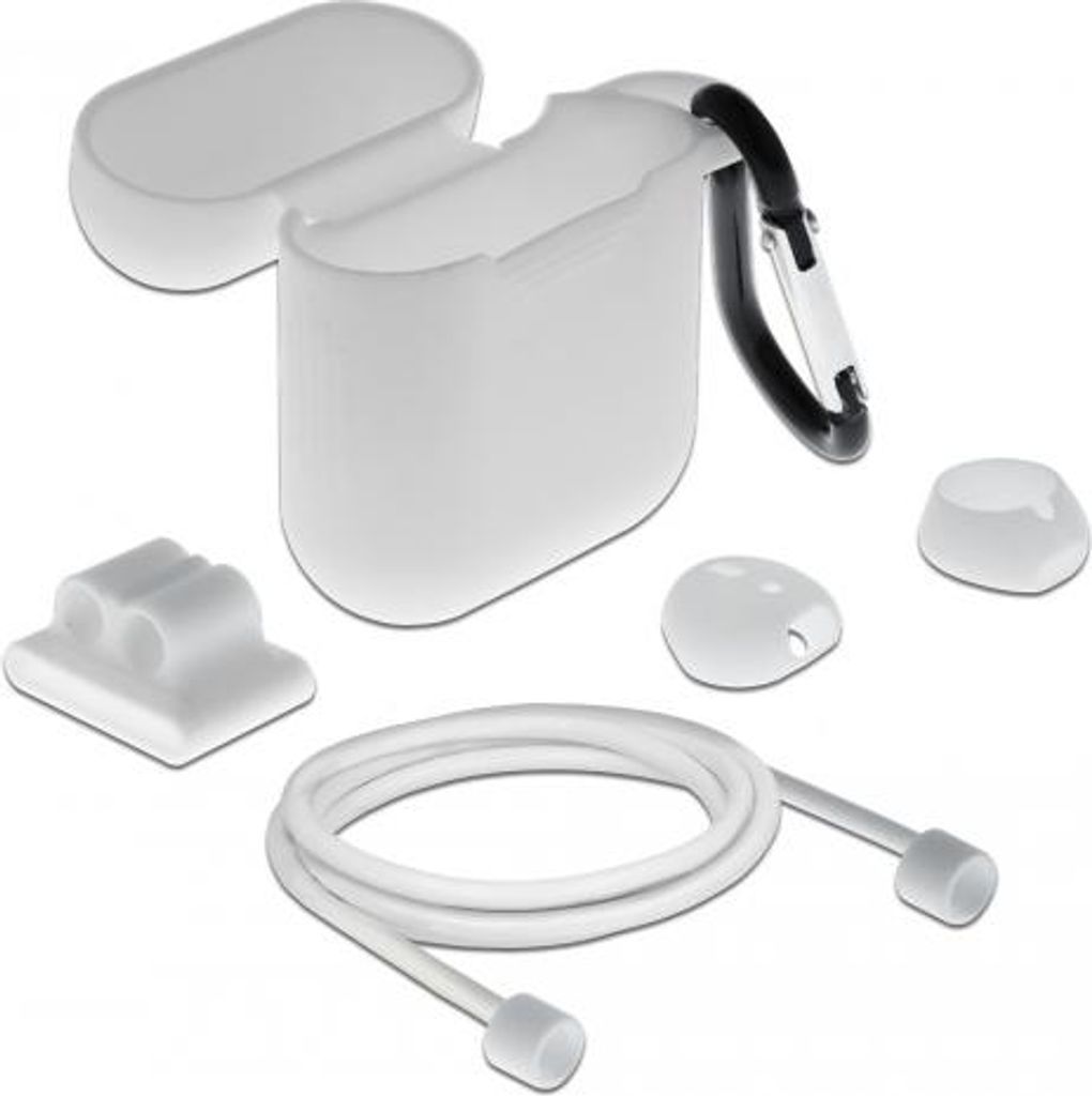 Delock Apple AirPods Zubehörset weiß Produktbild 
