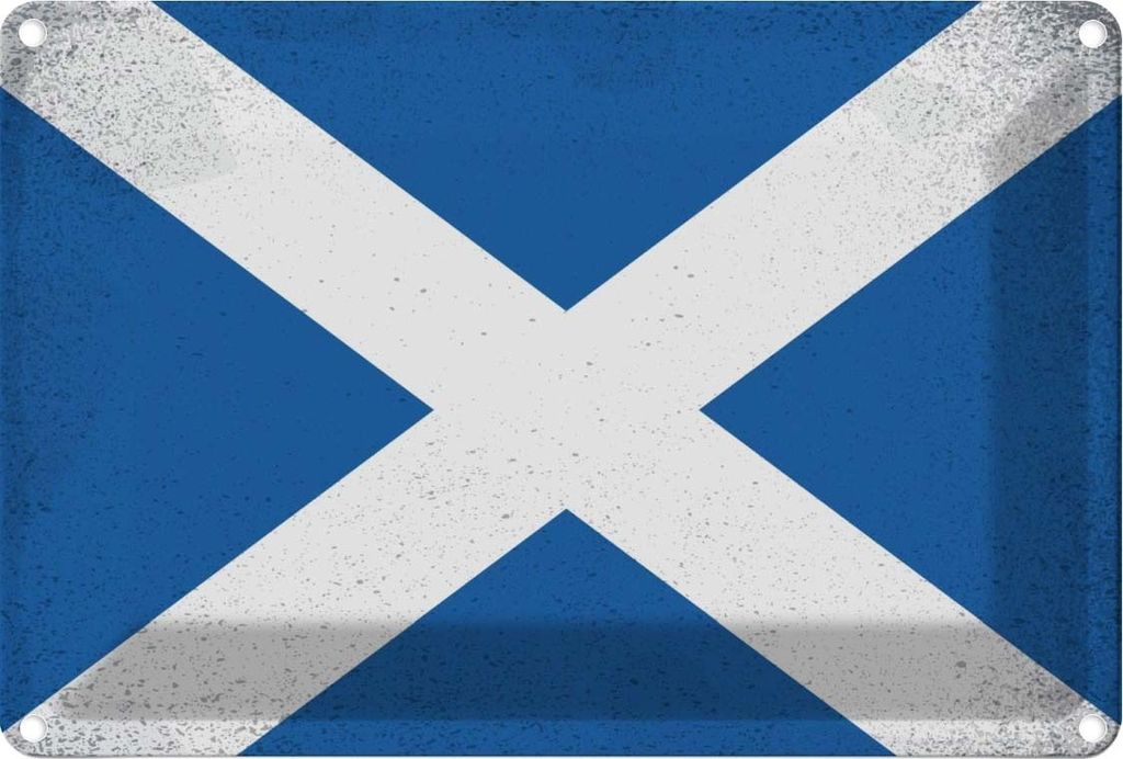 vianmo Blechschild 12x18 cm Schottland Scotland Vintage Flagge Fahne Wappen
