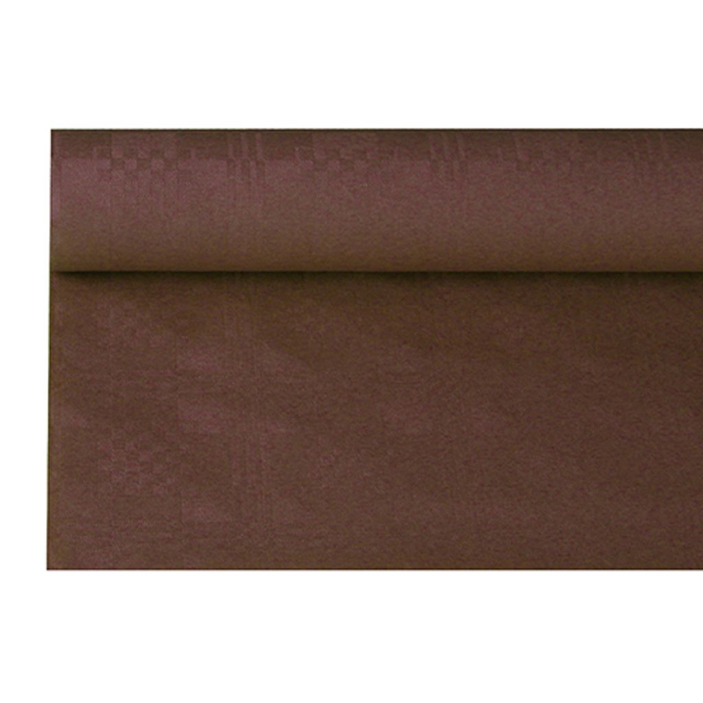 Papiertischtuch mit Damastprägung 6 m x 1,2 m, braun Produktbild 