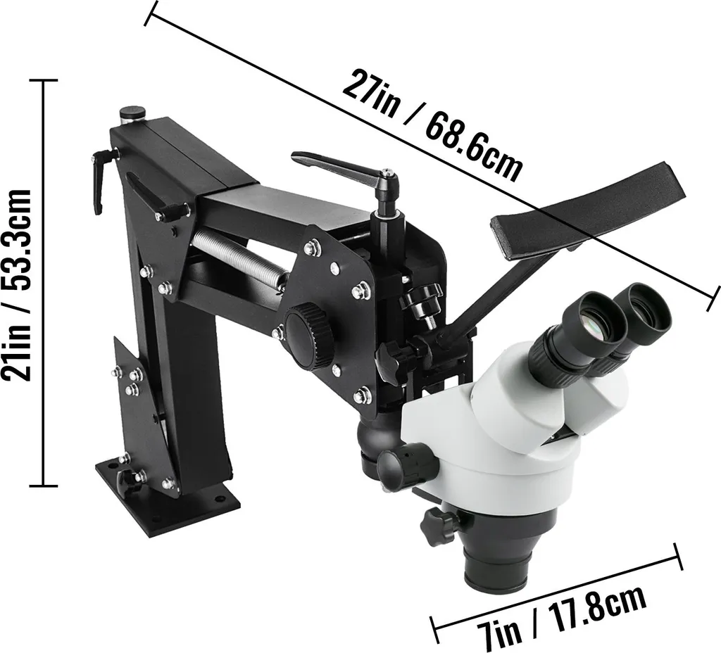 Microscope Bijoutier Grossissement 7-45x avec Réglage Multidirectionnel